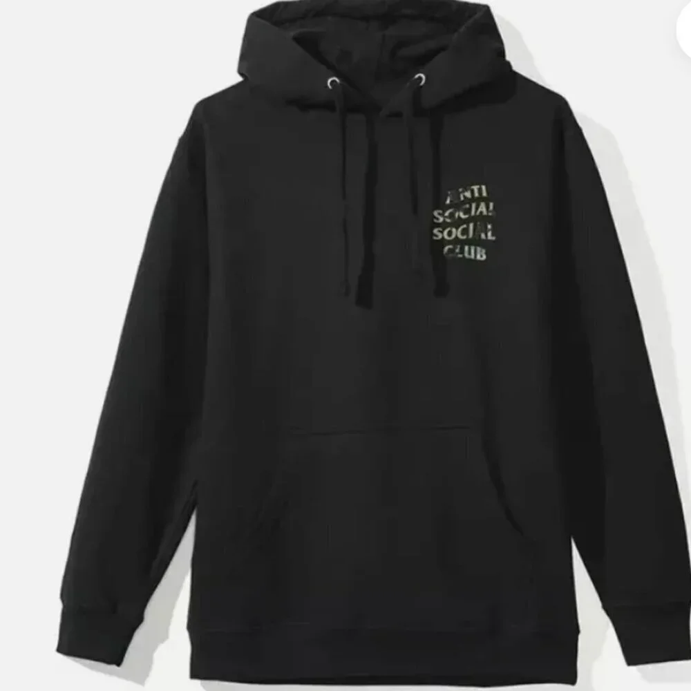 ANTI SOCIAL SOCIAL CLUB Woody Black Hoody 2XL NEW AUTHENTIC